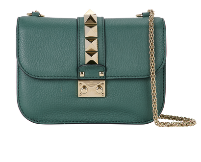 Rockstud Glamlock Shoulder Bag, front view